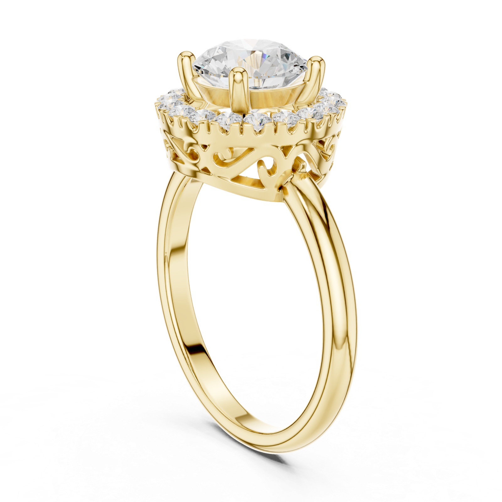 Gold Ring DDLR-687, Yellow Gold, view 1