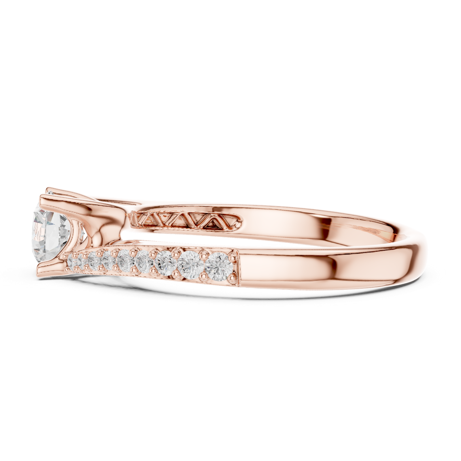 Gold Ring LR-0302, Rose Gold, view 3