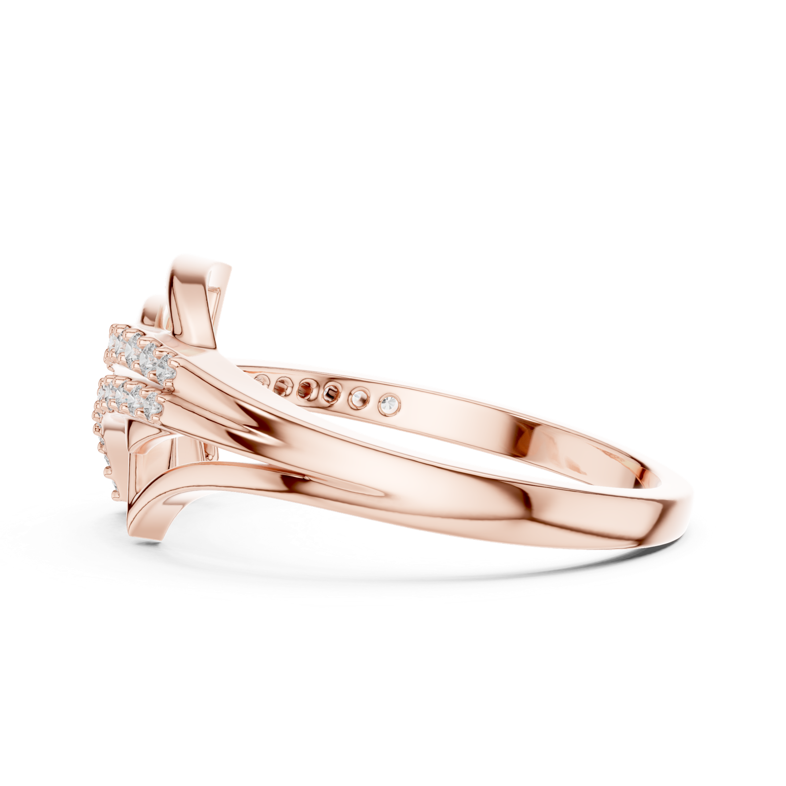 Gold Ring LR-01 (77), Rose Gold, view 3