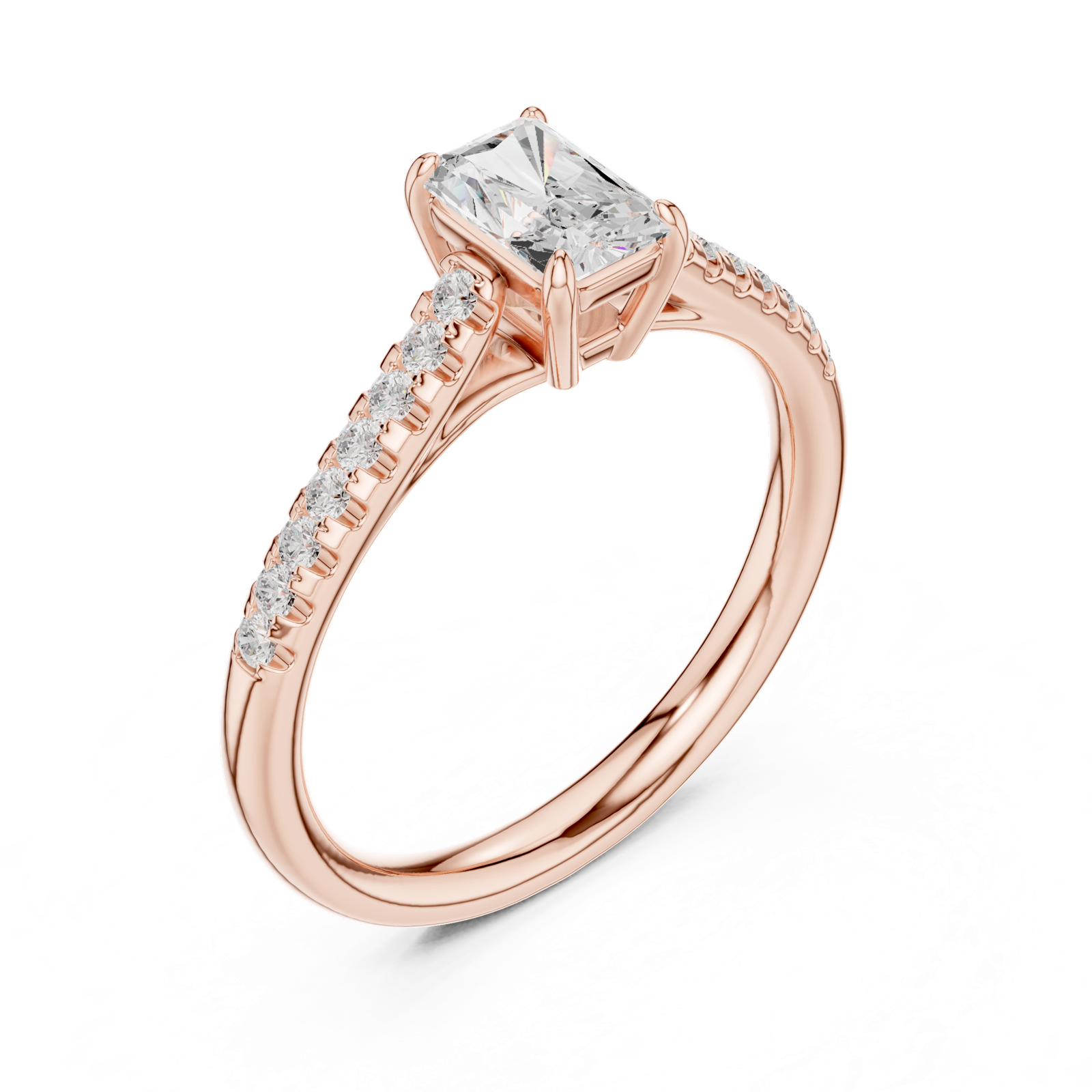 Gold Ring DDLR-587, Rose Gold, view 2