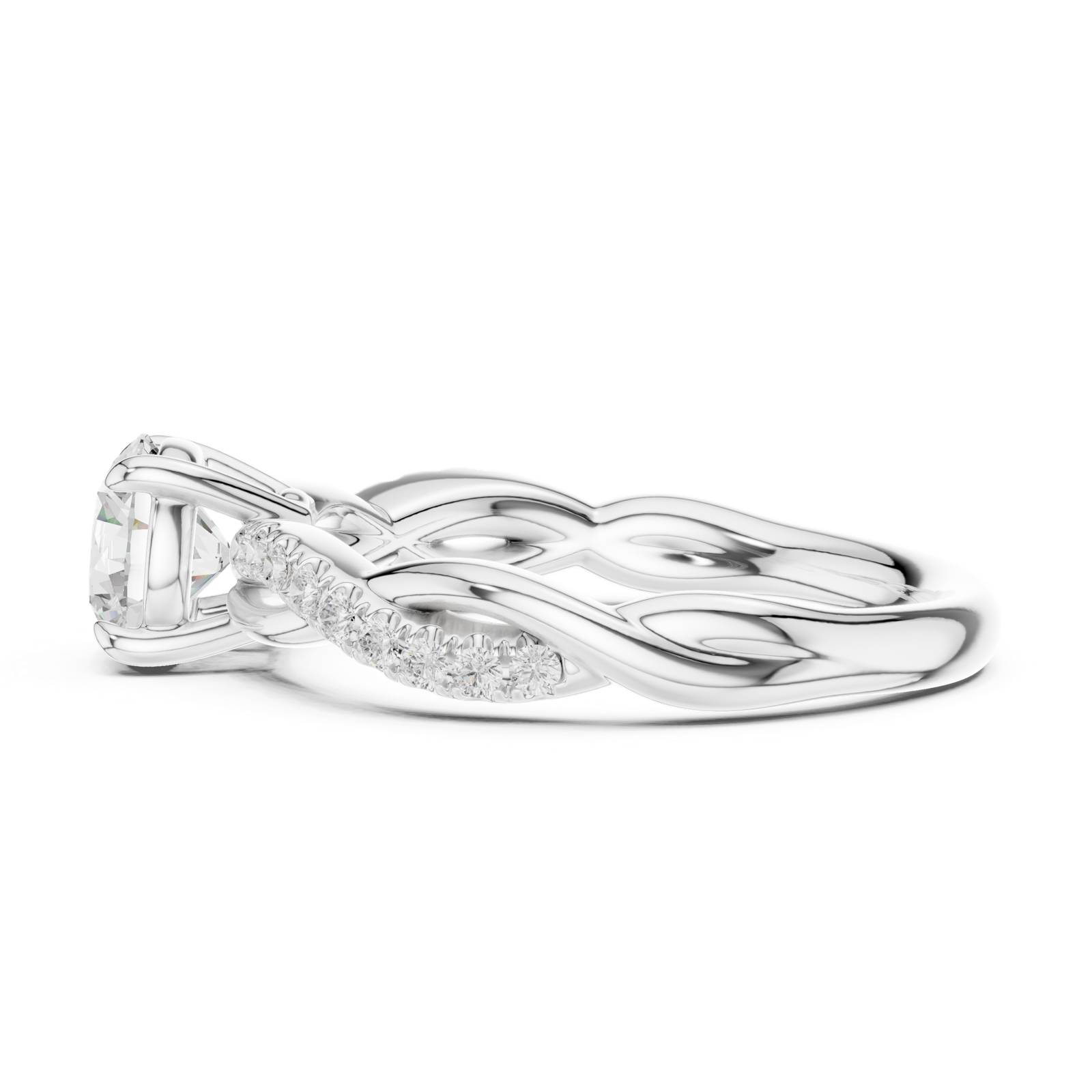 Gold Ring DDLR-641, White Gold, view 3