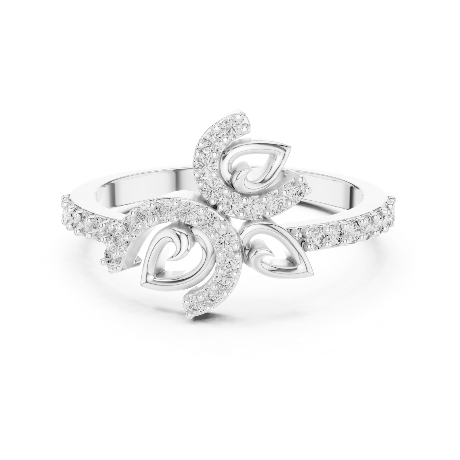 Gold Ring LR-01 (71), White Gold