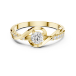 Gold Ring DDLR-836, Yellow Gold, view 4