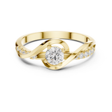 Gold Ring DDLR-836, Yellow Gold, view 4