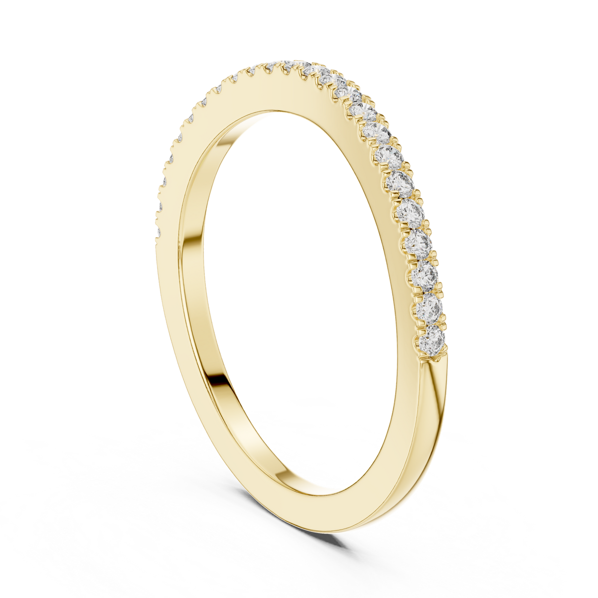 14K Solid Gold Lab Diamond Eternity Ring, Yellow Gold, view 1