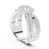 Gold Ring 19-120008L, White Gold, view 1