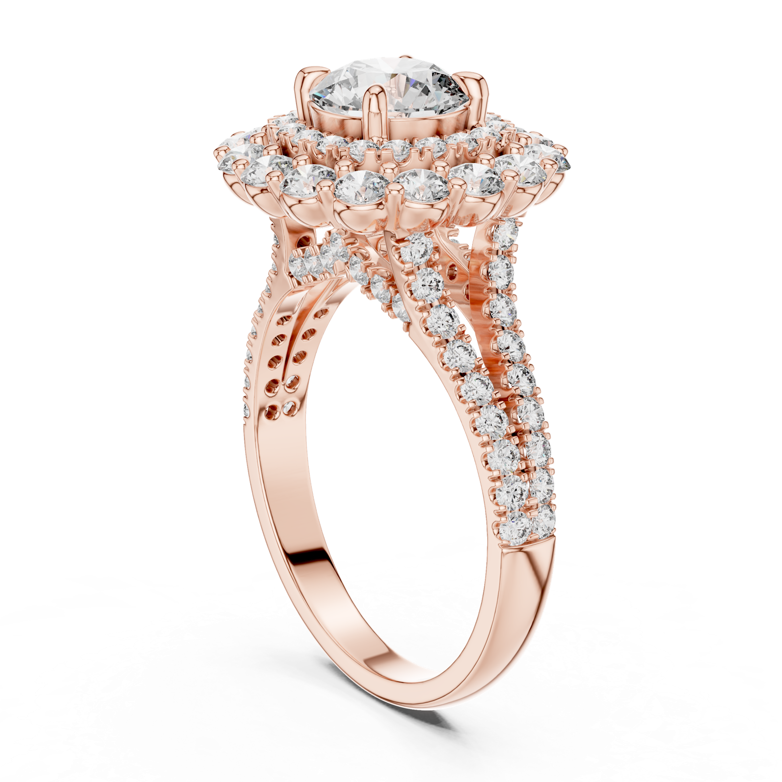 Gold Ring DDLR-011, Rose Gold, view 1
