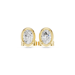 Gold Jewelry DDER-001, Oval center stone, Yellow Gold, view 4