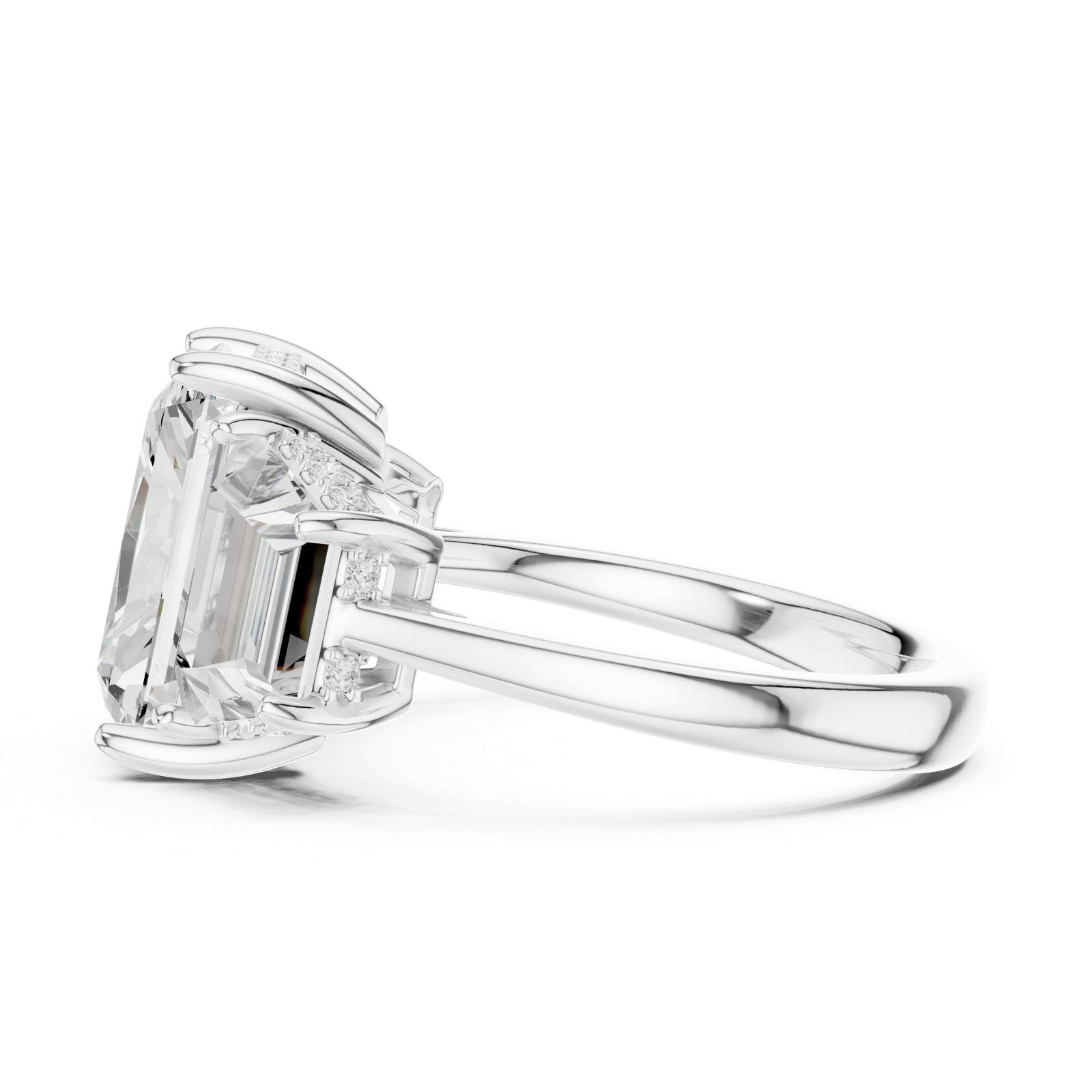 Gold Ring DDLR-746, White Gold, view 3