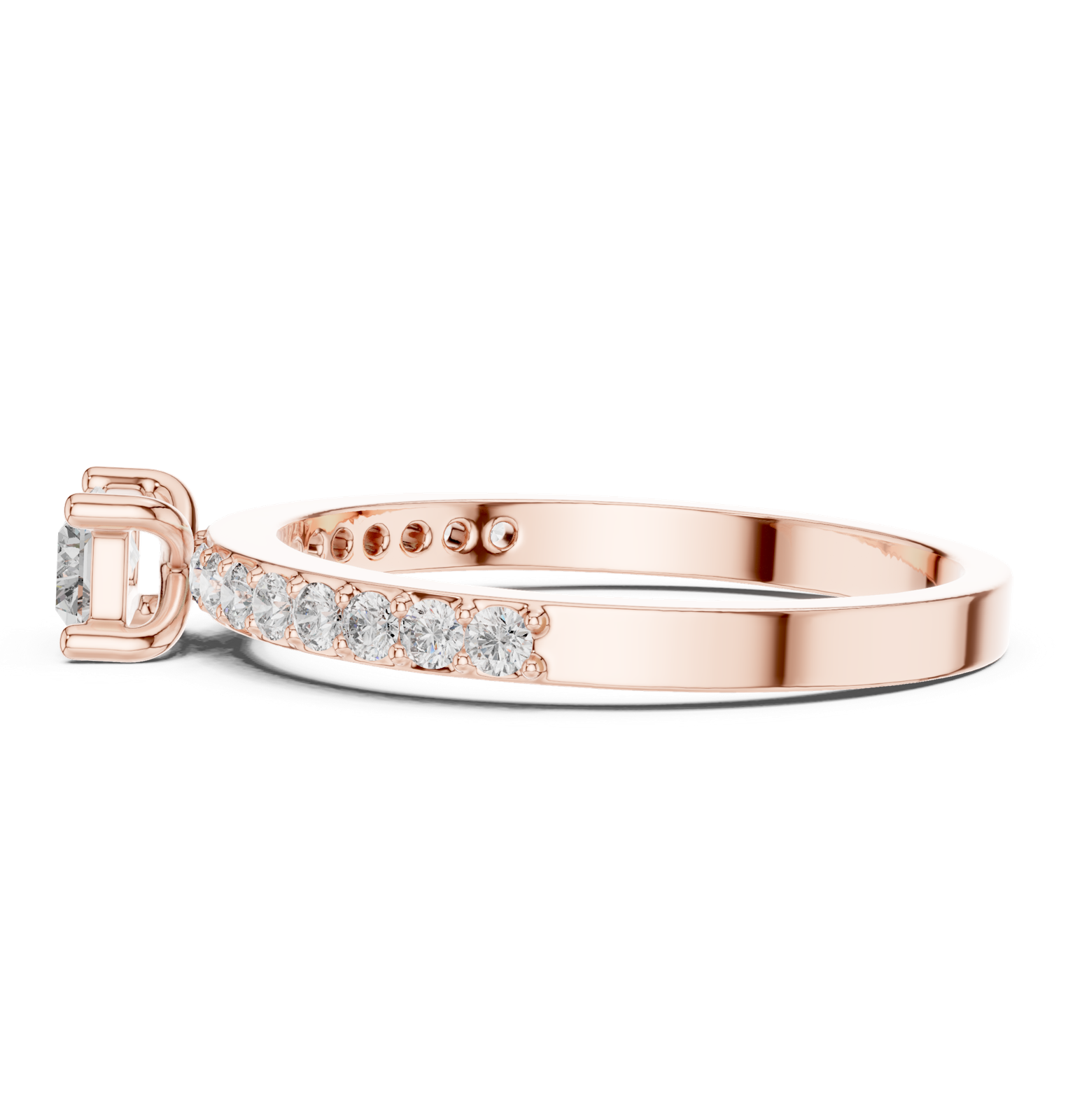 Gold Ring ALR-80, Rose Gold, view 3