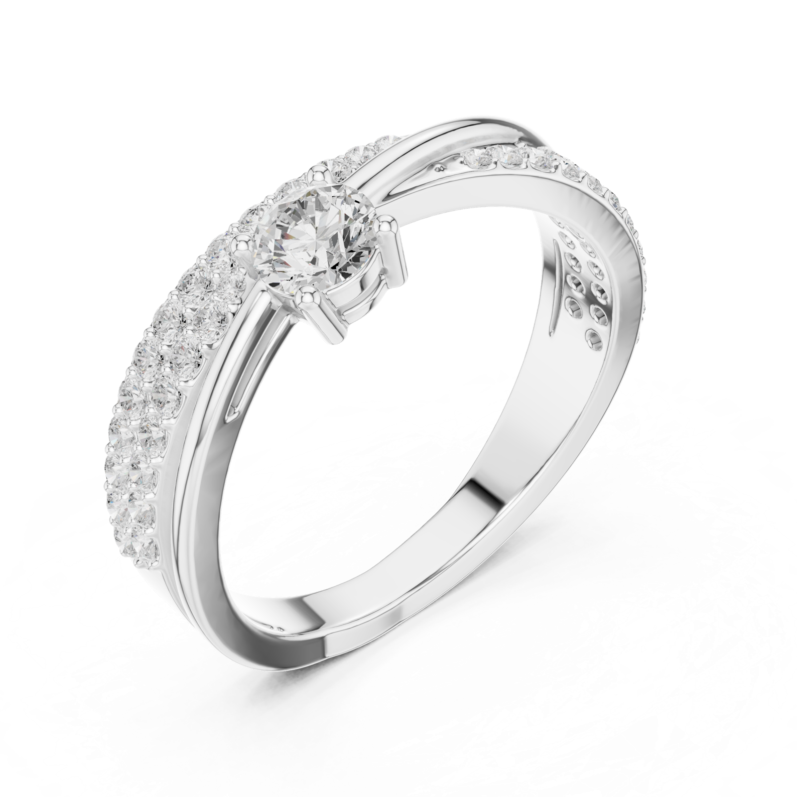 Gold Ring SBWR(1), White Gold, view 2