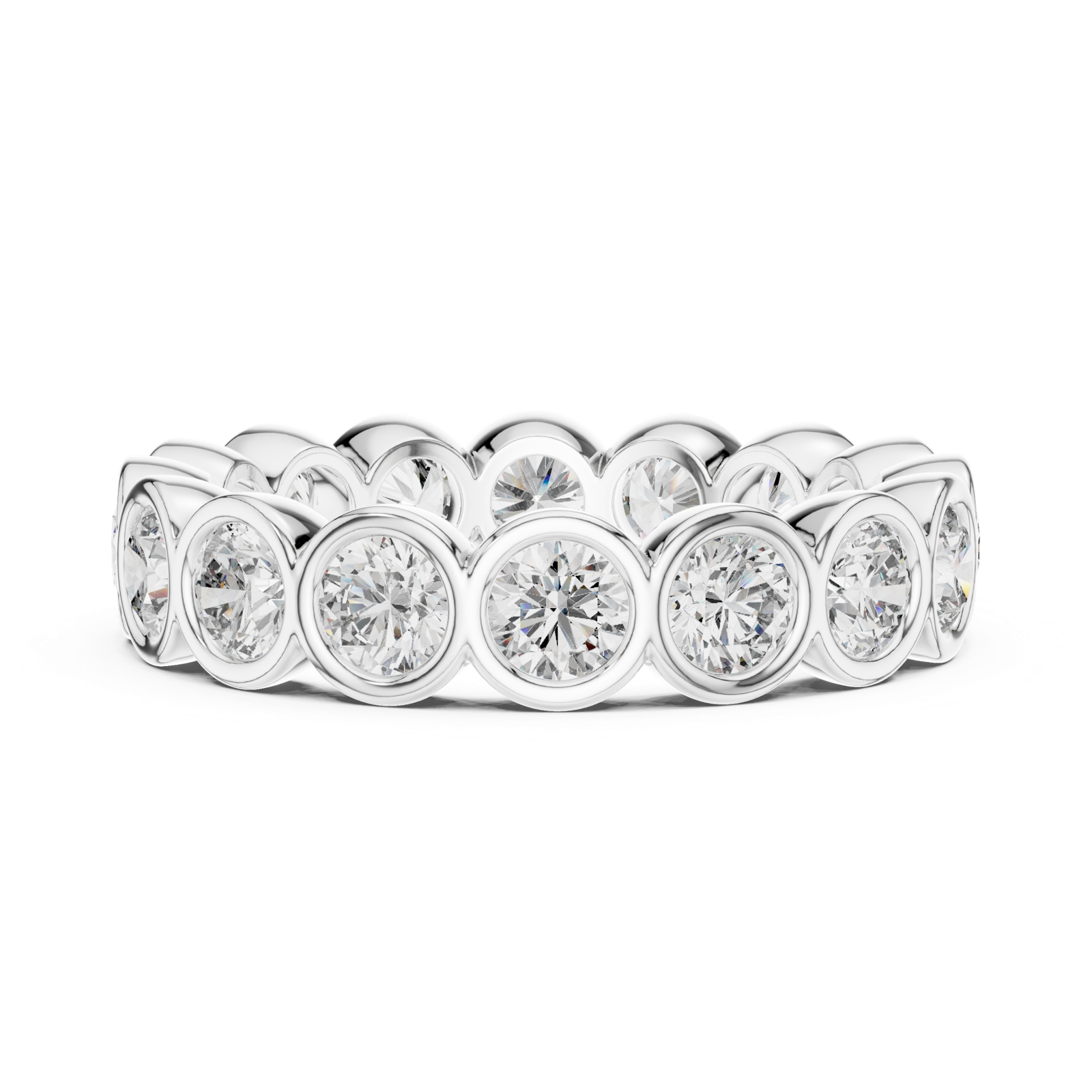 Gold Ring DDLR-216, White Gold, view 3