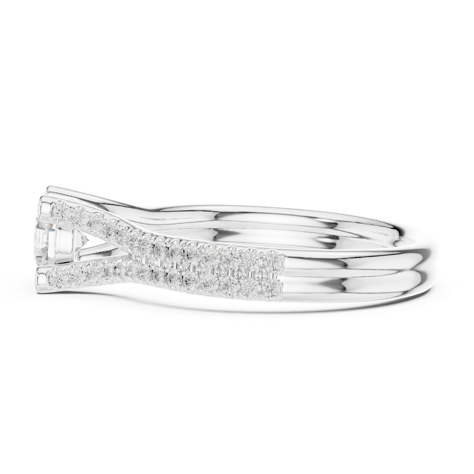 Gold Ring LR-0343, White Gold, view 3