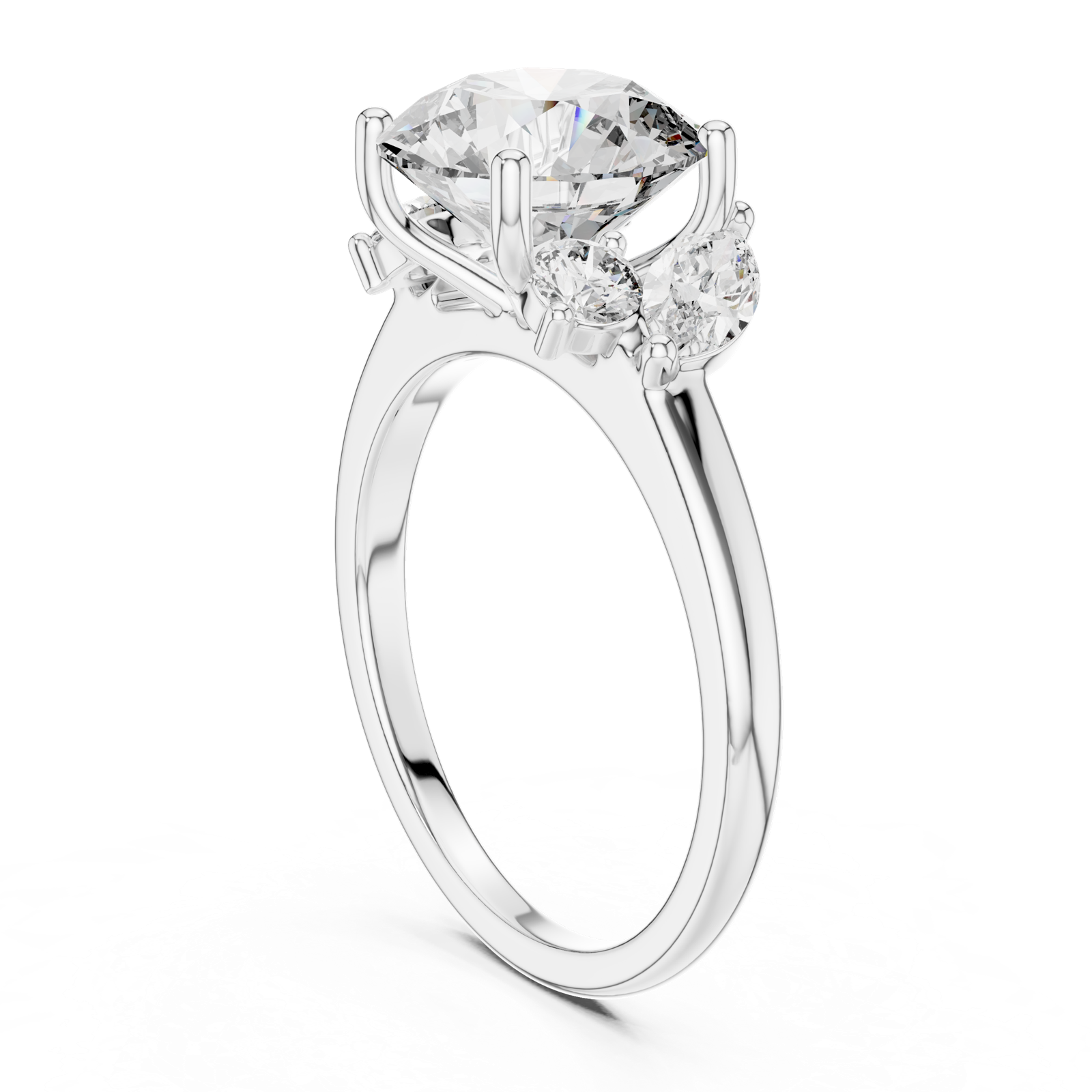 Gold Ring DDLR-074, White Gold, view 1