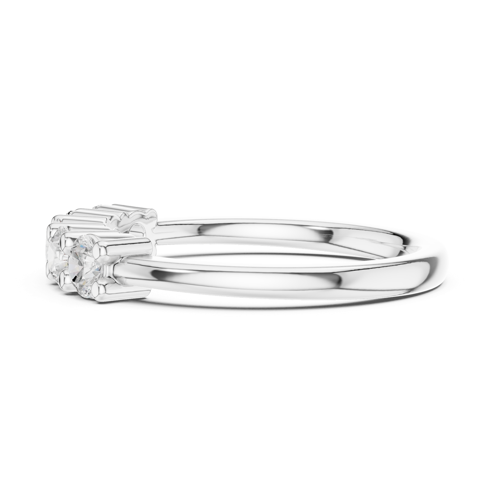 Gold Ring DDLR-614, White Gold, view 3