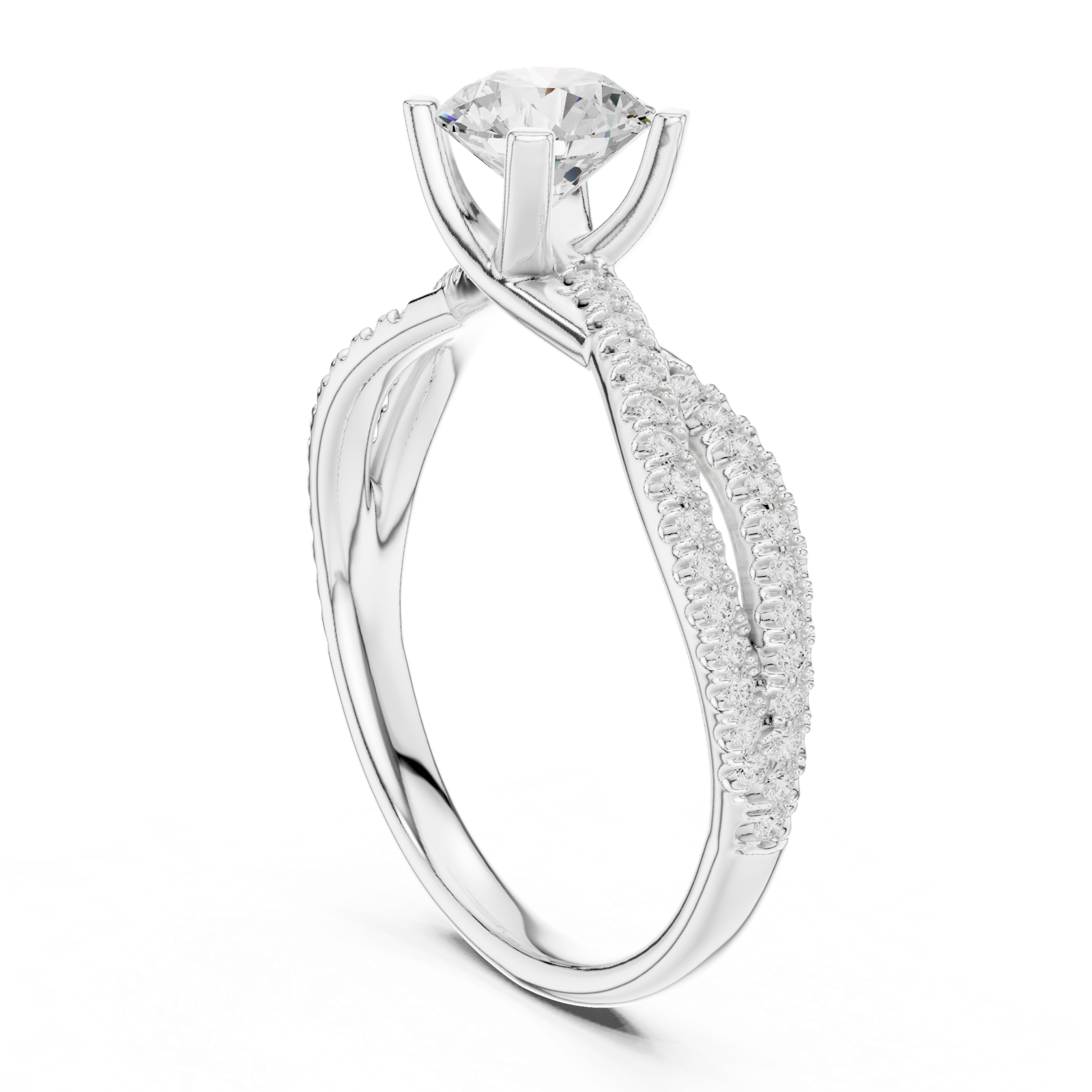 Gold Ring LR-0333, White Gold