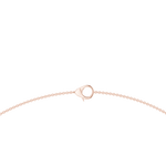 14K Solid Gold Lab Diamond Station Necklace, Rose Gold, view 4