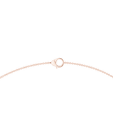14K Solid Gold Lab Diamond Station Necklace, Rose Gold, view 4