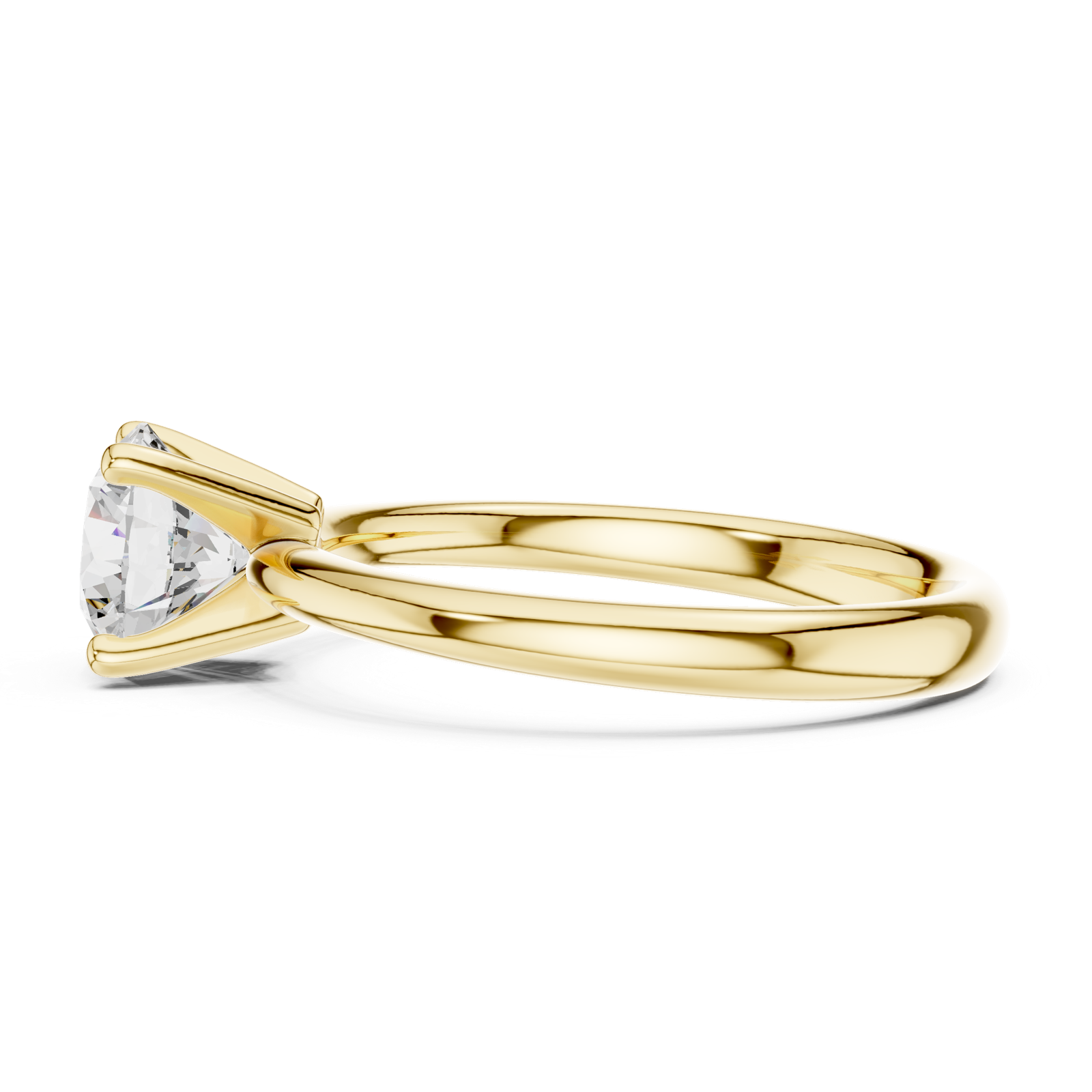 Gold Ring DDLR-646, Yellow Gold, view 3