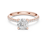Gold Ring DDLR-628, Rose Gold, view 4