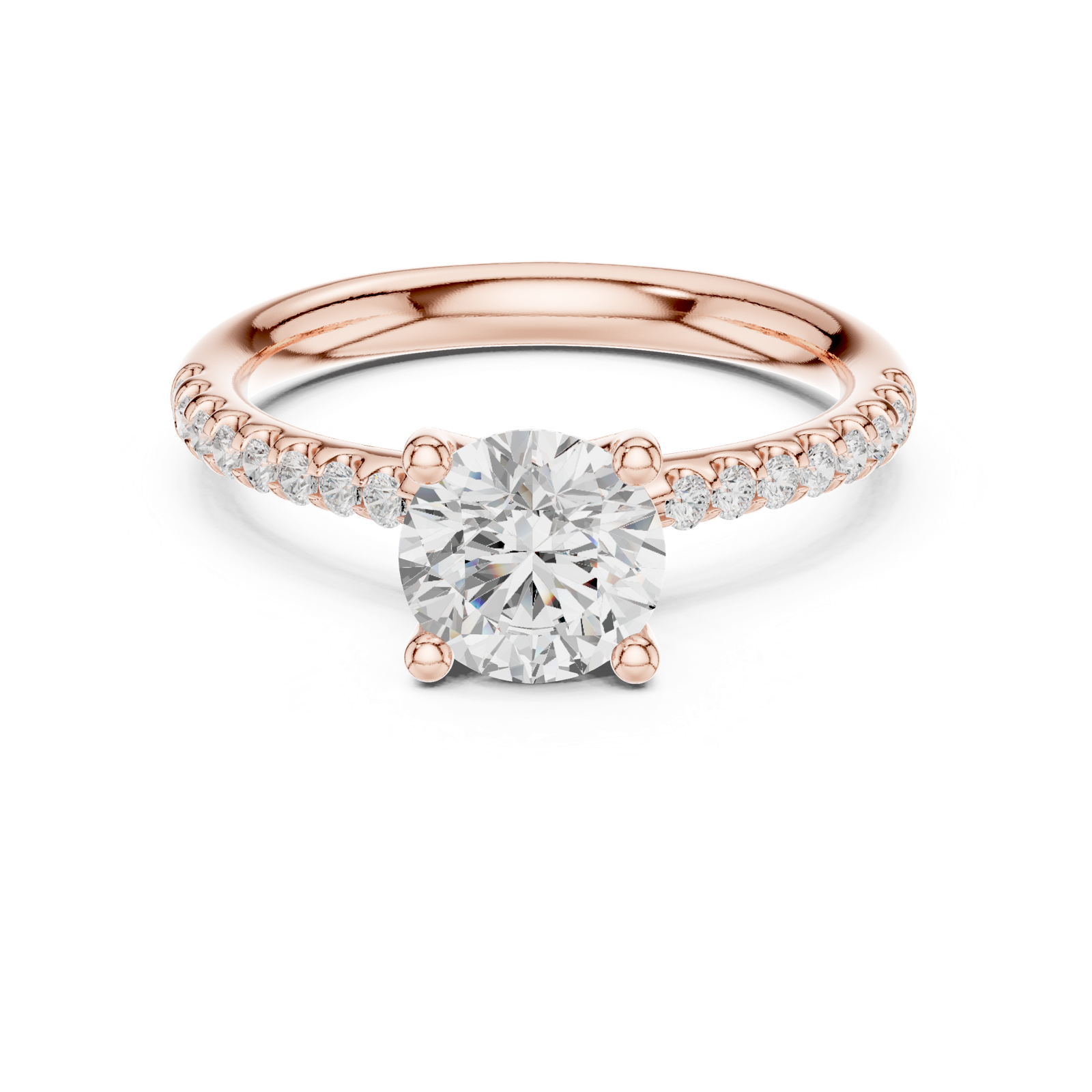 Gold Ring DDLR-628, Rose Gold, view 4