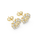 Gold Earrings L29-4040, Yellow Gold, view 2