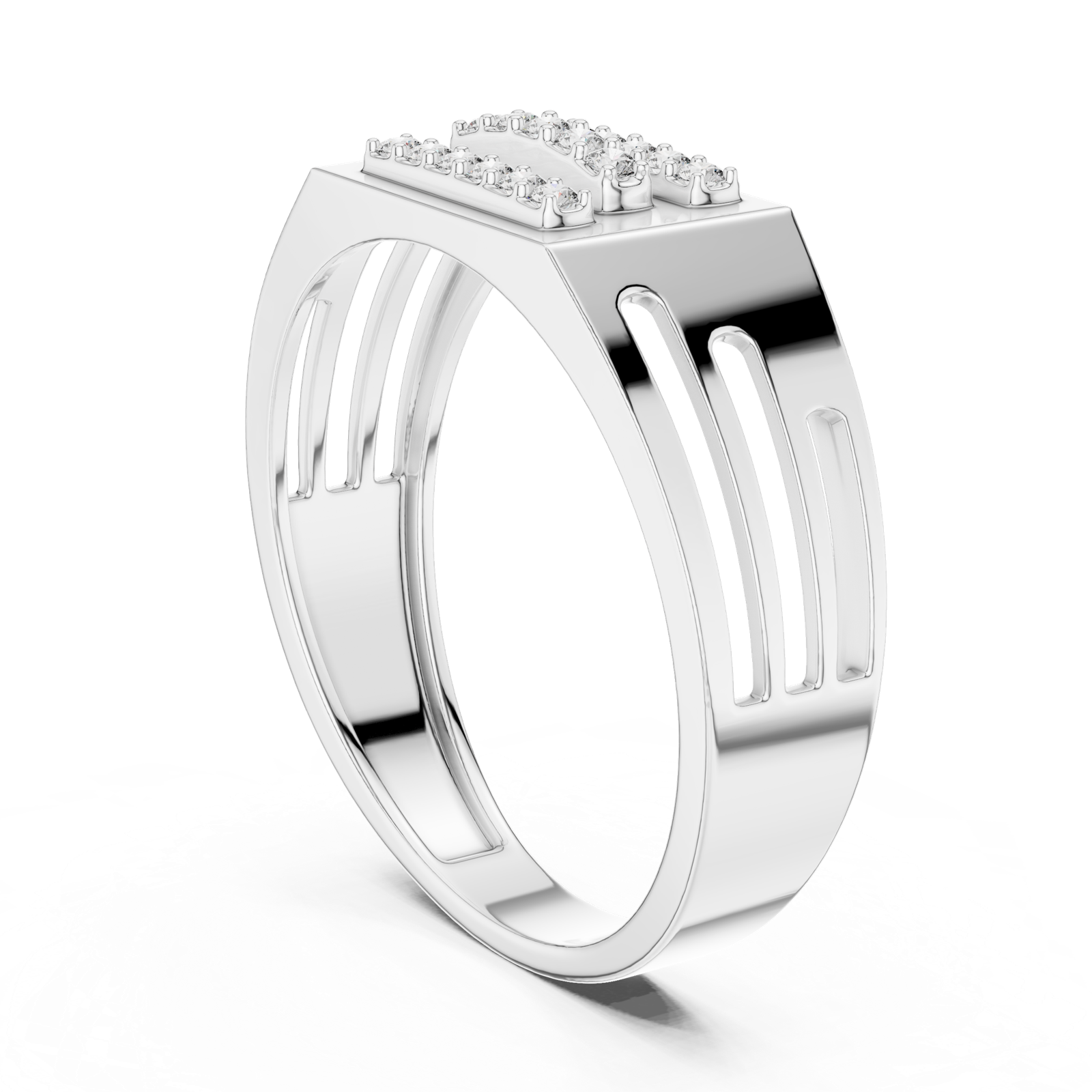Gold Ring LR-01 (19), White Gold