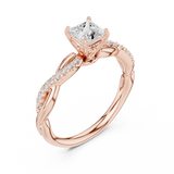 Gold Ring DDLR-590, Rose Gold, view 2