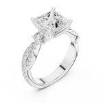 Gold Ring DDLR-1038, White Gold, view 2