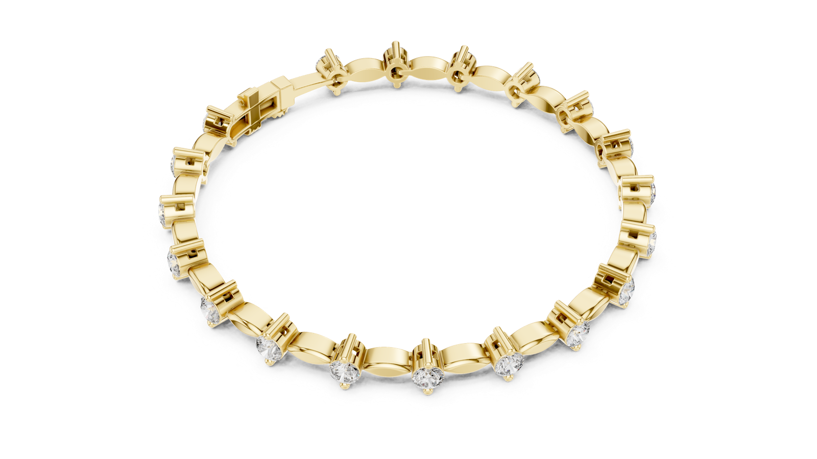 Gold Bracelet AK50101, Yellow Gold, view 2