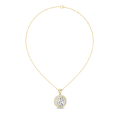14K Solid Gold Lab Diamond Solitaire Pendant Necklace, Yellow Gold, view 1