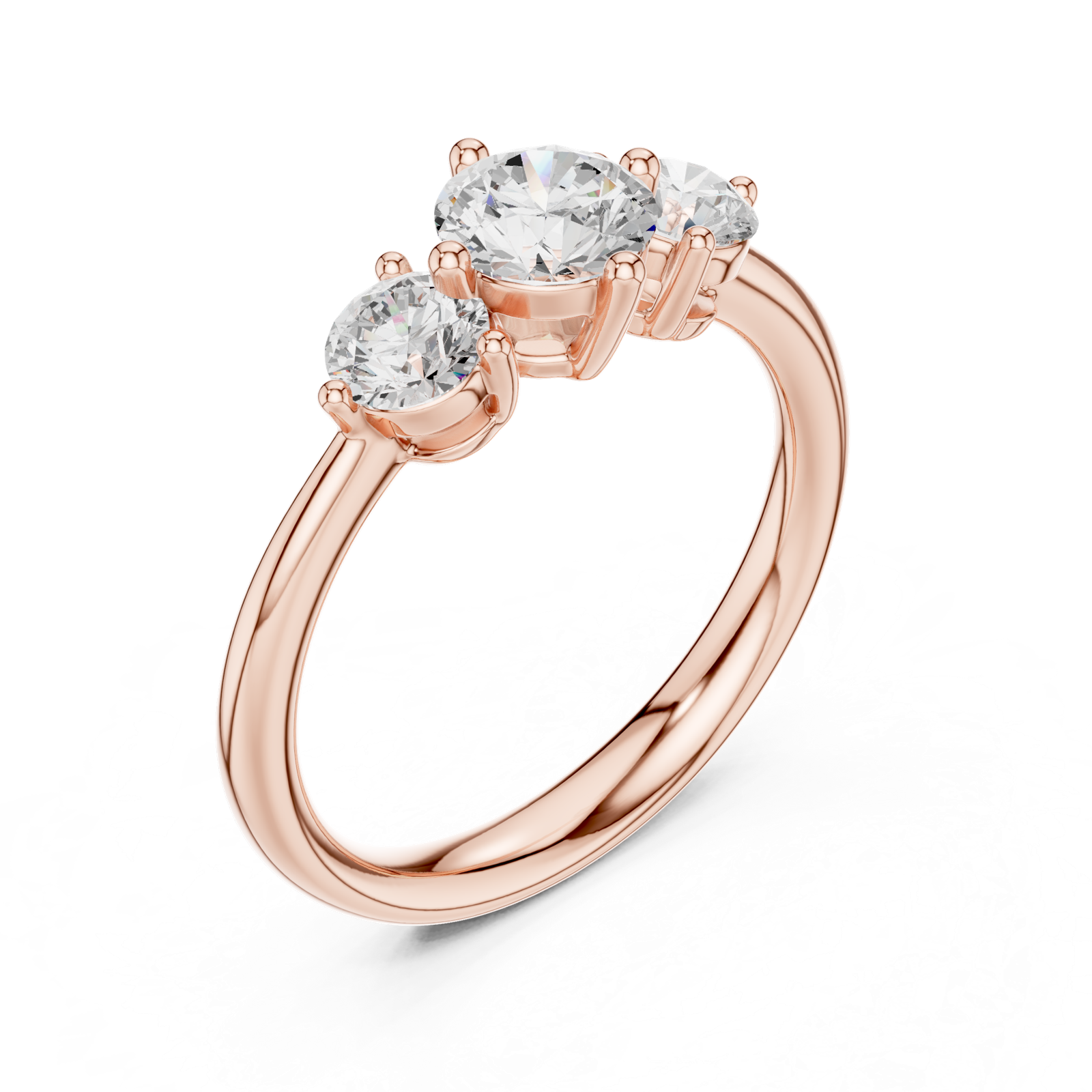 Gold Ring DDLR-653, Rose Gold, view 2