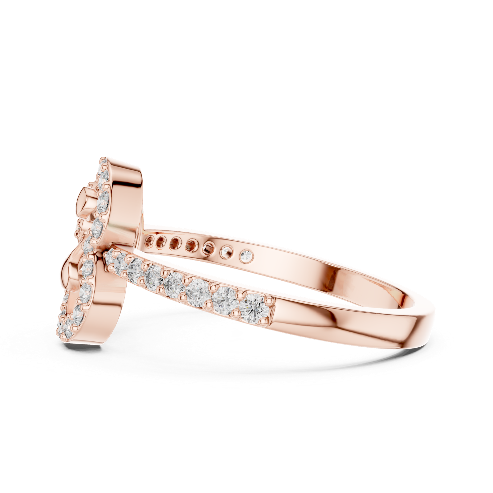 Gold Ring LR-01 (69), Rose Gold, view 3