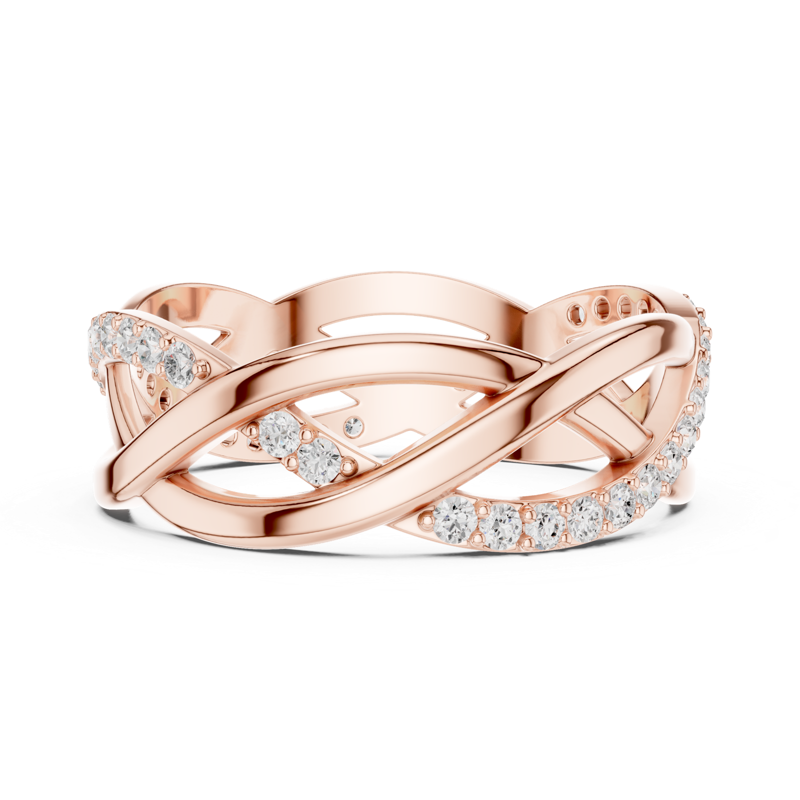 Gold Ring L22-R8, Rose Gold, view 3