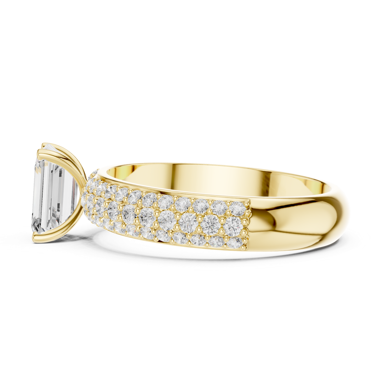 Gold Ring DDLR-1066, Yellow Gold, view 3