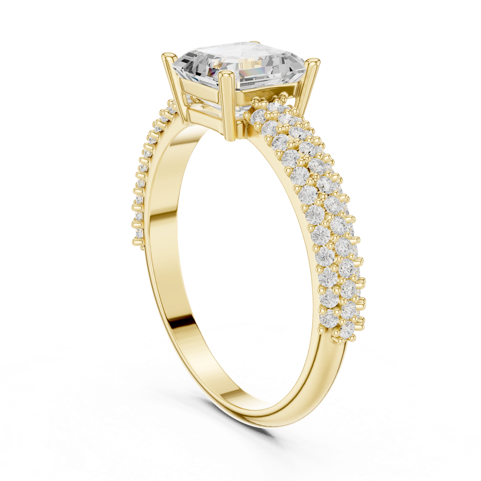 Gold Ring DDLR-1107, Yellow Gold, view 1