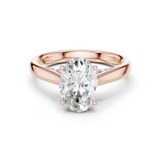Gold Jewelry L36-18, Oval center stone, Rose Gold