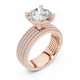 Gold Ring DDLR-1021, Rose Gold, view 2