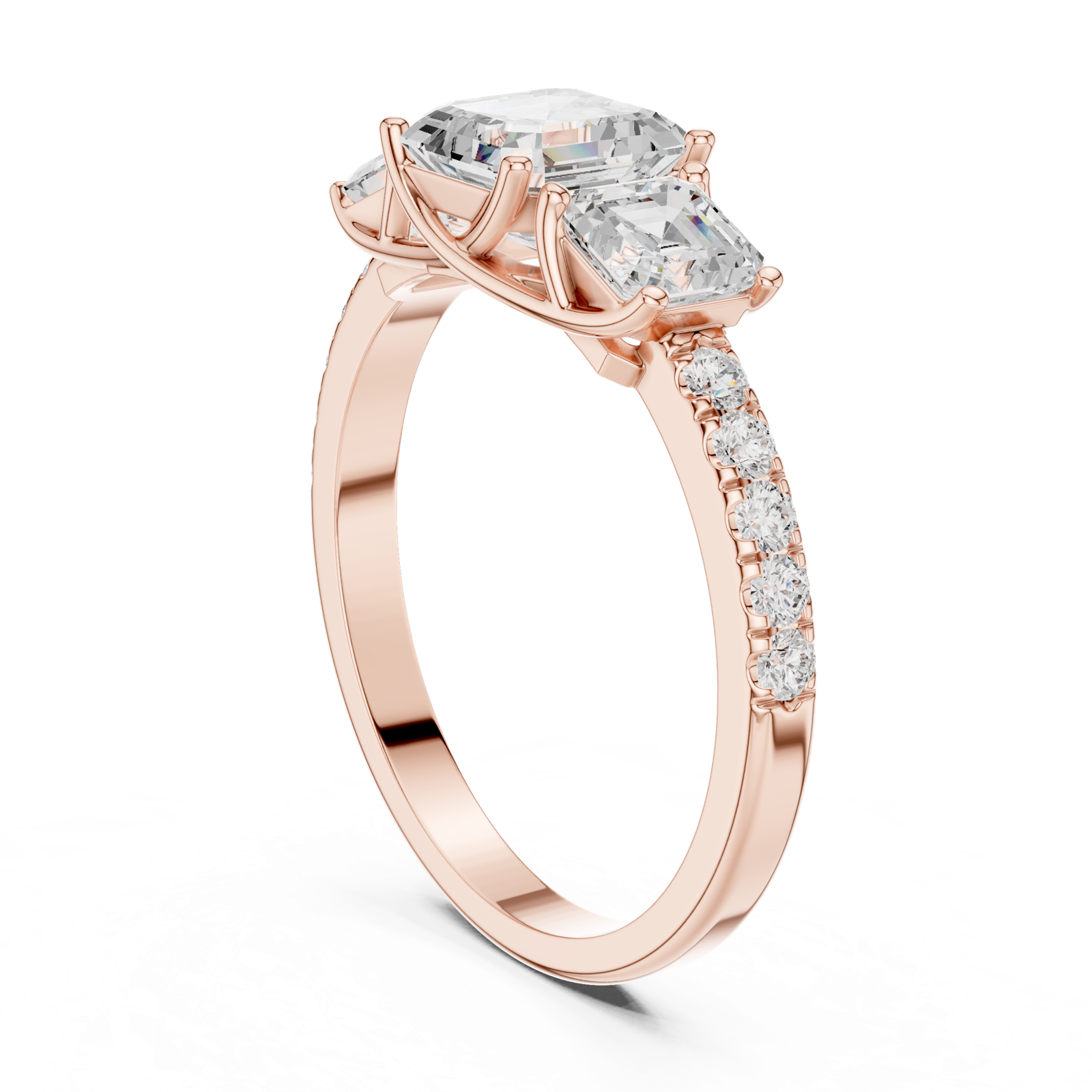 Gold Ring DDLR-1113, Rose Gold, view 1