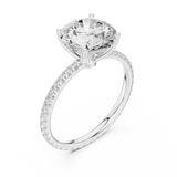 Gold Jewelry L36-16, Round center stone, White Gold, view 2