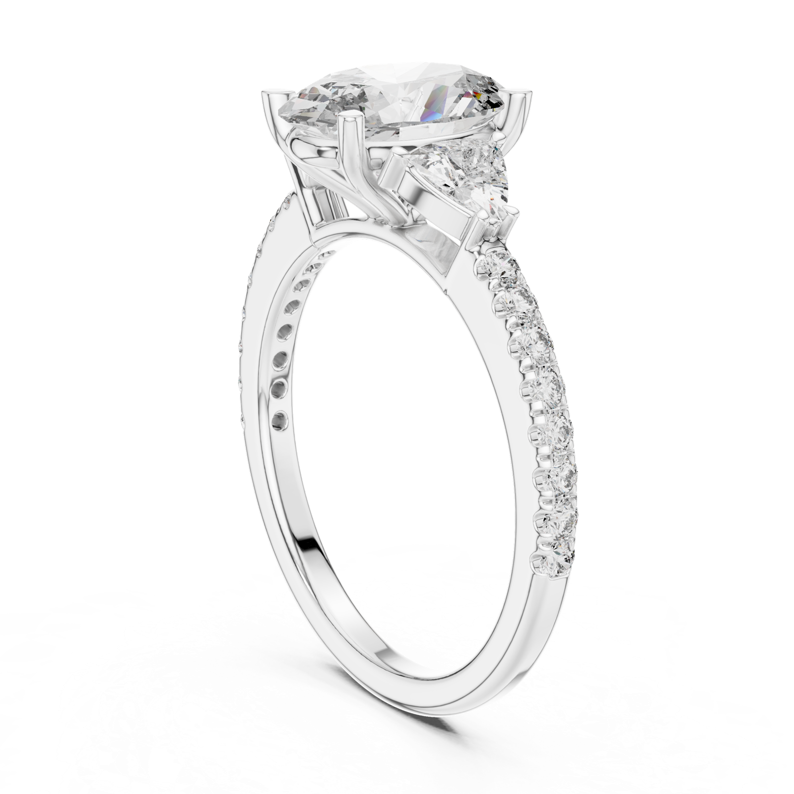 Gold Ring DDLR-184, White Gold