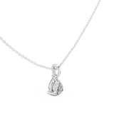 Gold Jewelry DDPO-009, Pear center stone, White Gold, view 2