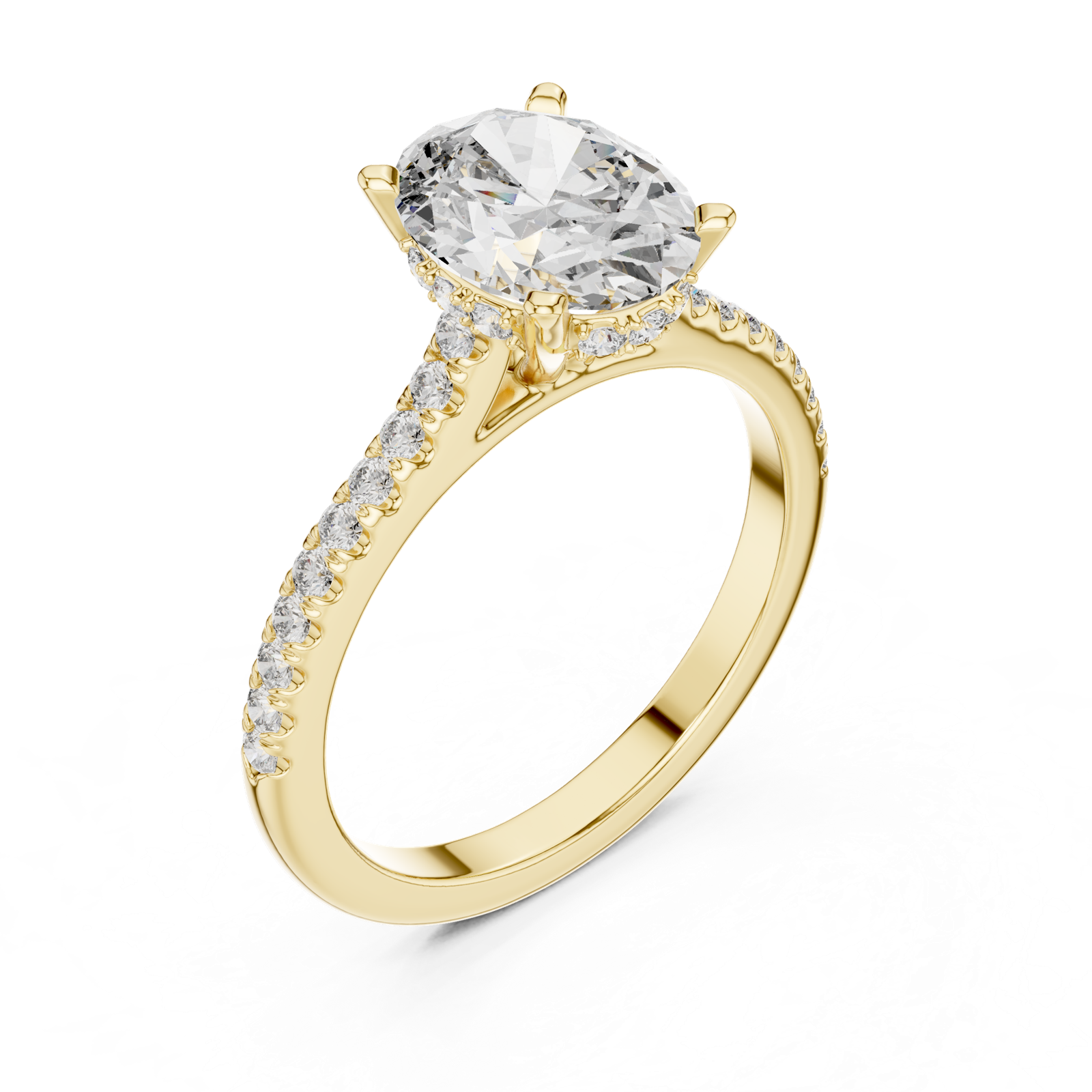 Gold Ring DDLR-169, Yellow Gold, view 2