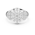Gold Ring DDLR-768, White Gold, view 4