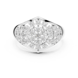 Gold Ring DDLR-768, White Gold, view 4