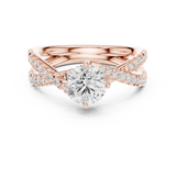 Gold Ring DDLR-666, Rose Gold, view 4