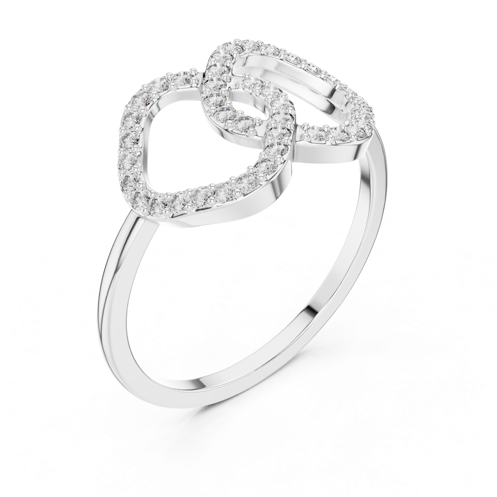 Gold Ring DR-6314, White Gold, view 2