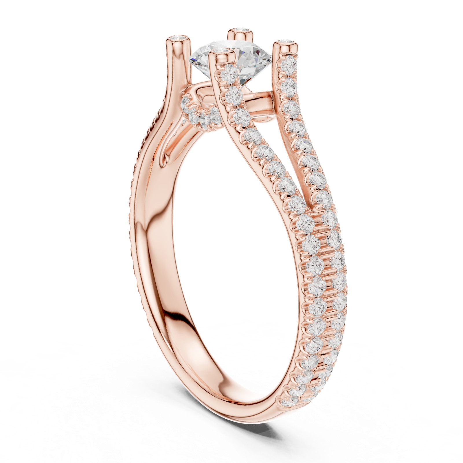 Gold Ring LR-0295, Rose Gold, view 1
