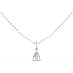 Gold Jewelry DDPO-009, Pear center stone, Rose Gold