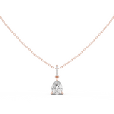Gold Jewelry DDPO-009, Pear center stone, Rose Gold